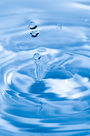 Beautiful water droplets action shotの写真素材