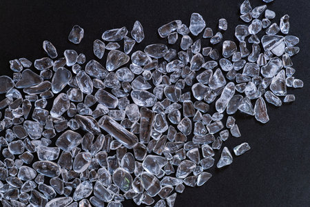 Crystal on a black backgroundの写真素材