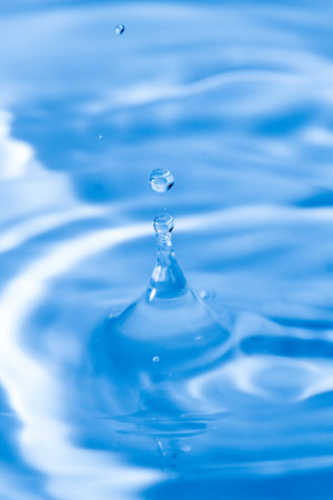 Beautiful water droplets action shotの写真素材