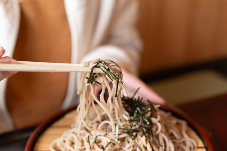 Eat delicious noodlesの写真素材