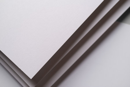 Overlapping white construction paperの写真素材