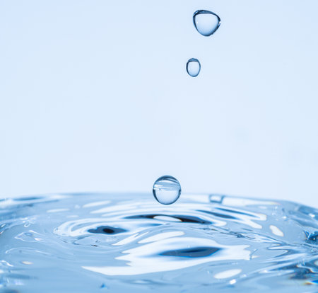 Beautiful water droplets action shotの写真素材
