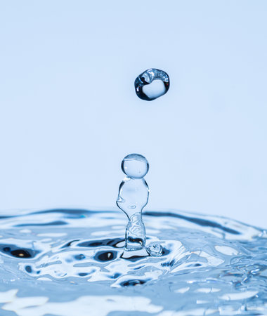 Beautiful water droplets action shot