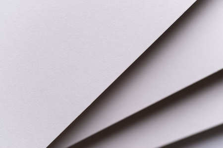 Overlapping white construction paperの写真素材