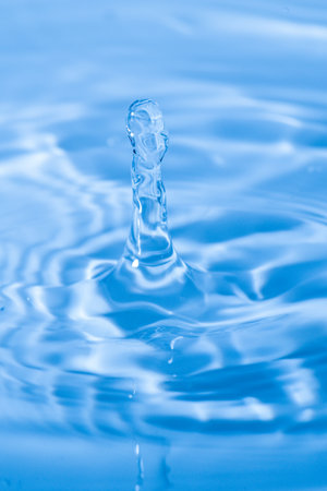 Beautiful water droplets action shotの写真素材