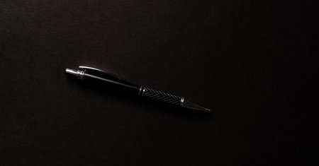 A beautiful ballpoint pen on displayの写真素材