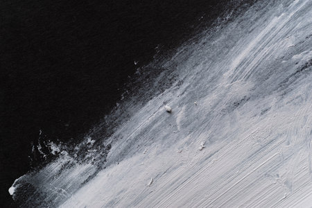 White paint on black construction paper