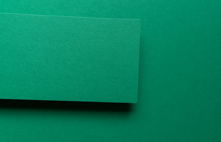 Overlapping green construction paperの写真素材