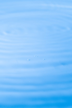 Beautiful ripples on the water surfaceの写真素材