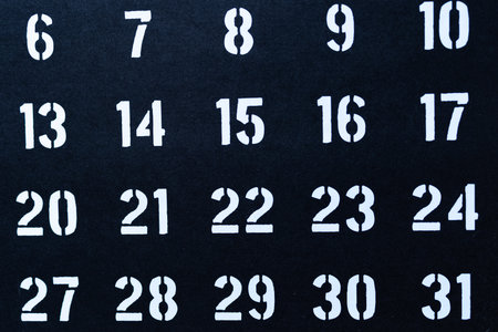 Black and white calendarの写真素材