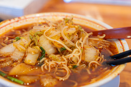 Eat delicious ramenの写真素材