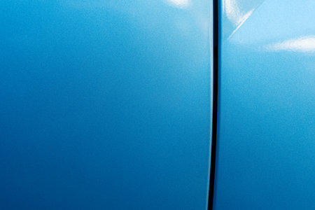 Blue car paint surfaceの写真素材