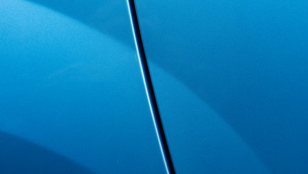 Blue car paint surfaceの写真素材