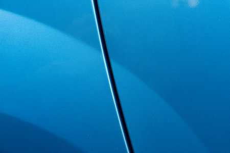 Blue car paint surfaceの写真素材