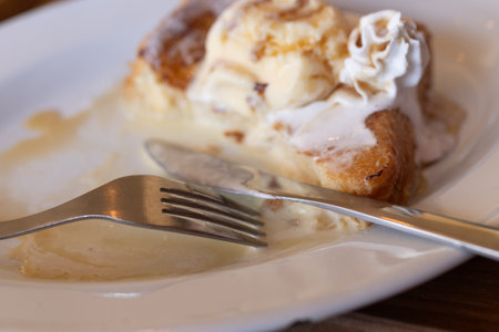 Delicious French toast at a cafeの写真素材