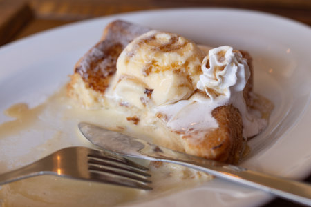 Delicious French toast at a cafeの写真素材