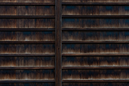 Beautiful old wooden wallの写真素材