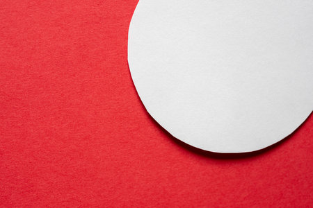 Red background with white circlesの写真素材
