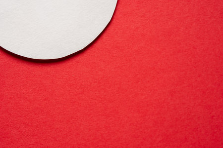 Red background with white circlesの写真素材