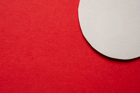 Red background with white circlesの写真素材