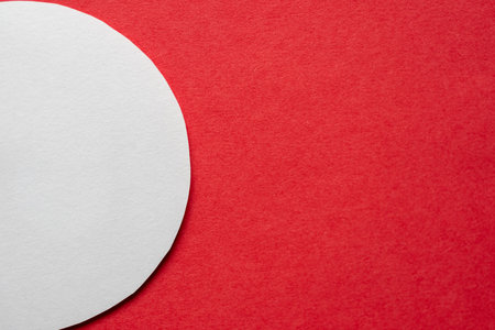Red background with white circlesの写真素材