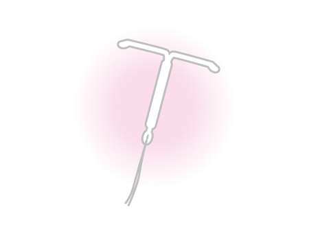 A simple icon representing the intrauterine contraceptive system. (IUS)のイラスト素材