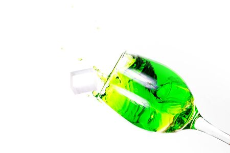 Fresh wine color green nature from white background.の写真素材
