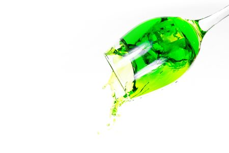Fresh wine color green nature from white background.の写真素材