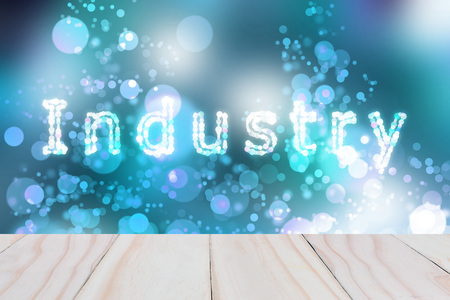 Text Industry blue sky bokeh blurred beautiful from my idea.の写真素材