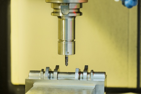 CNC machining center cutting mold by endmill cad camの写真素材