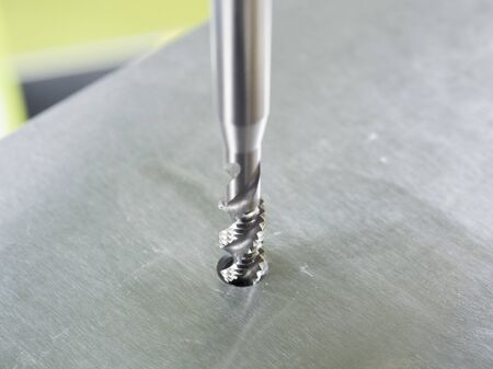 machining automotive parts by high precision machining centerの写真素材