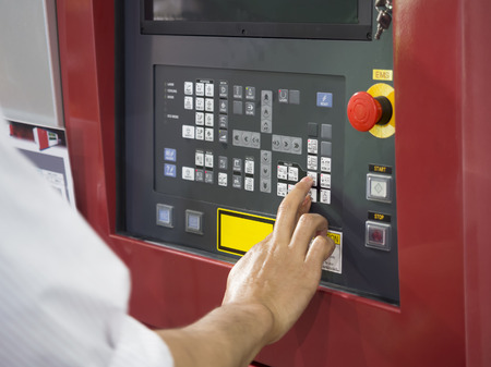 CNC Machine control panel closupの写真素材