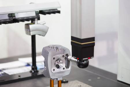 inspection automotive part dimension by CMM measuring machineの写真素材