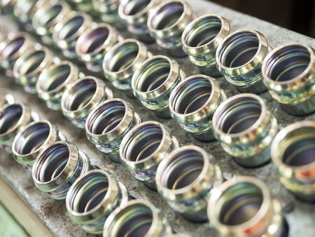 autotmotive parts steel pipe coating with zincの写真素材