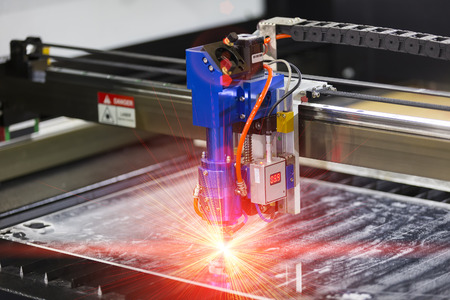 High precision CNC laser cutting metal sheetの写真素材