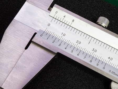 Vernier Caliper scale detail close up