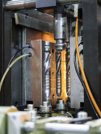 High technology Plastic bottle manufacturing industrial, Raw material plastic bottle production, precision plastic bottle blow methodの写真素材