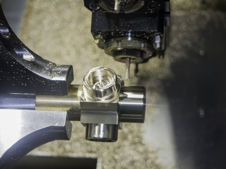 high technology CNC machining center, 5 axis machining, high speed cutting, high accuracy and precision production parts for automotive mold aerospace industrialの写真素材