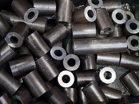 high precision steel automotive part manufacturing by CNC machining process, mass production part, high accuracy machining partの写真素材