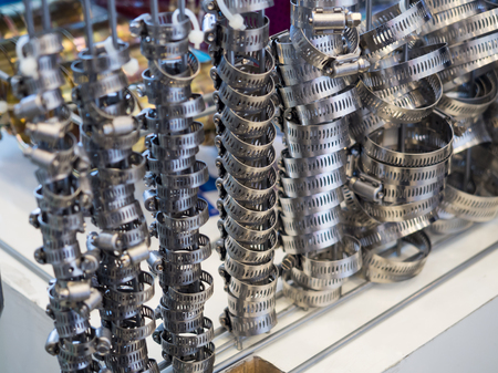 metal and alloy hose strap for tighten hose prevent water leakの写真素材