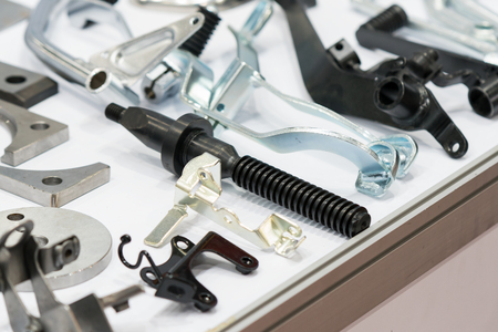 high precision steel automotive part manufacturing by CNC machining process, mass production part, high accuracy machining partの写真素材