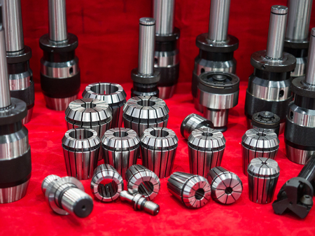 High precision drilling holder, milling chuck and collet for high accuracy part manufaturing, Procision tool for automotive parts, ,mold and die production.の写真素材