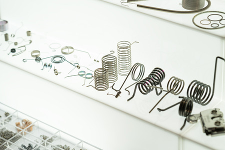 High precision automotive and industrial spring making machineの写真素材