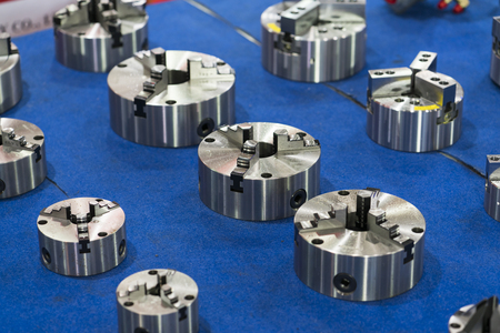 High accuracy Turning chuck and soft jaw for precision part manufacturing industrial, Equipment for steel aluminium and iron part production by CNC machinig processの写真素材