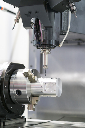 machining precision part by CNC machining center, High accuracy mold and die manufacturing by CNC high speed cutting machineの写真素材