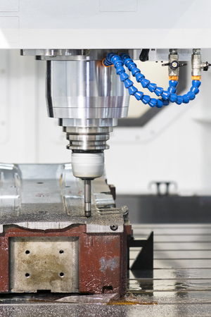 machining precision part by CNC machining center, High accuracy mold and die manufacturing by CNC high speed cutting machineの写真素材