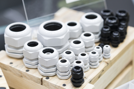 Terminal Connectors for modern machine industry, Quick connect and release terminal connector. VCT wire joint equipment with water proof system.の写真素材