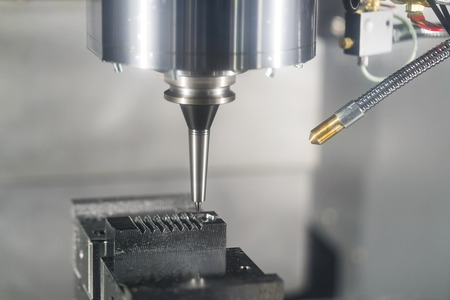machining precision part by CNC machining center