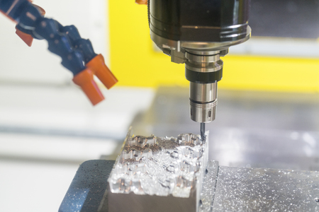 machining precision part by CNC machining center