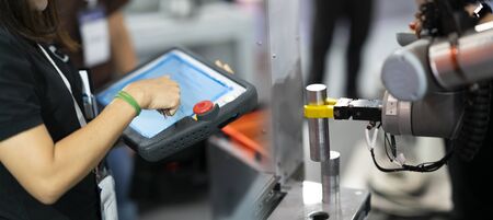 industrial auto robot for high speed and hig precision work by cnc programの写真素材